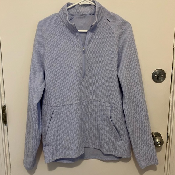 Lululemon At Ease Half Zip Pastel Blue L - Picture 1 of 3